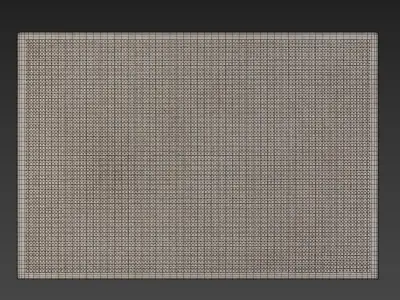 Carpet set 37 - Square braided rug - 3K 3D model