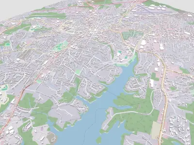 Cityscape Gainesville Florida United States 3D model