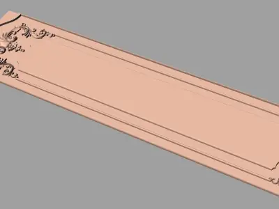 Door flower relief model STL format for CNC carving E452 3D model
