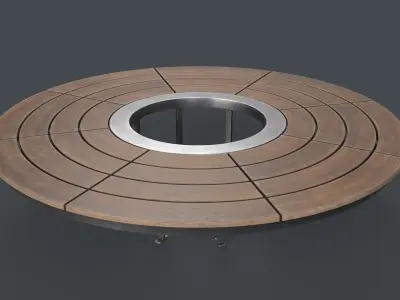 Modern Outdoor Bench 103 PBR Game Ready Low-poly 3D model