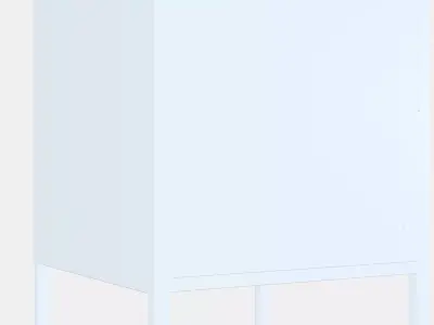 HALLAN Storage combination with doors 3D model