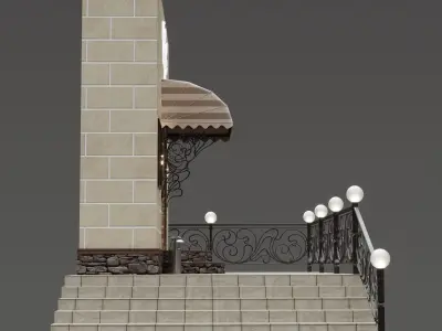 Entrance group cafe 3D model