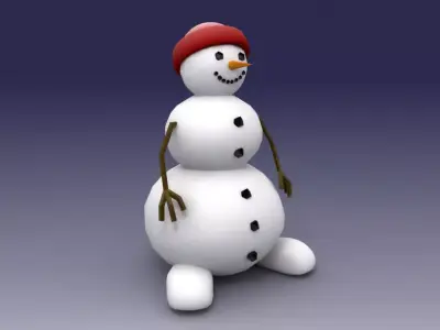 Snowman Character 3D Model 3D model