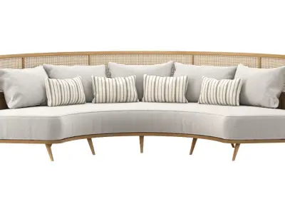 Garden round sofa R157  3D model