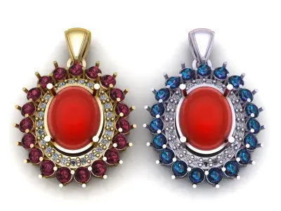 Women Fashion Diamond Pendant 3d Printable Model 3D print model