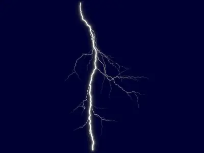 Realistic 3D Lightning CG-09 Low-poly 3D model