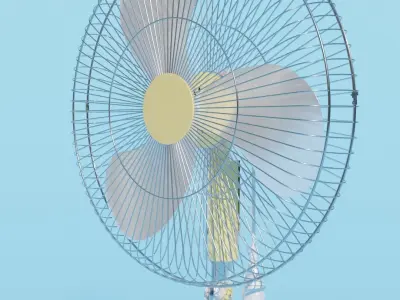 Multicolor Floor Fan 3D model