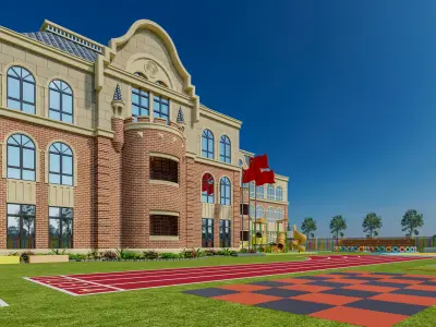  kindergarten School exterior 3D model