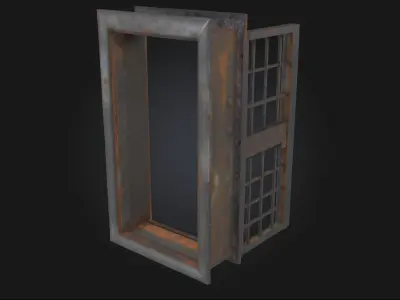 Iron Gate Opening Decorative Entryway 3D model