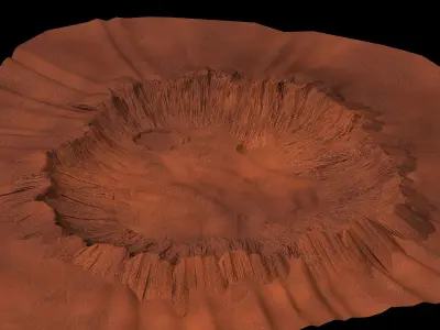 Mars - crater 3D model