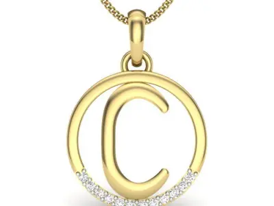 Initial Letter Pendants 3D Model Pack