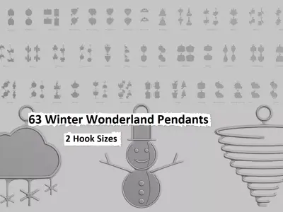 Winter Wonderland STL Pendant Collection  3D print model
