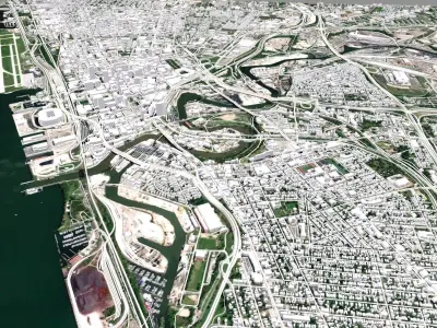 Cityscape Cleveland USA 3D model