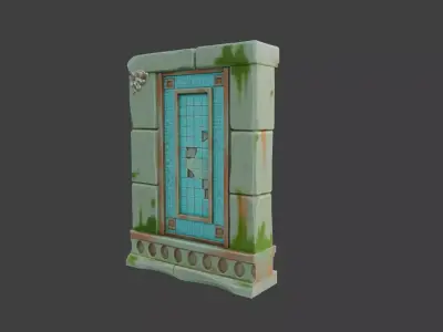 Interior Corner Wall Low-poly 3D model
