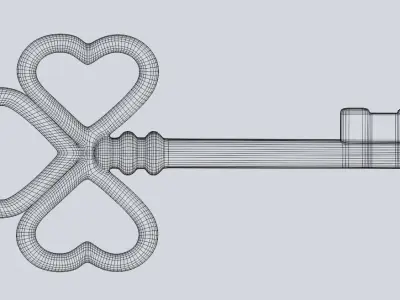 Antique Bronze Keys 3D model