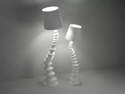 Drunk floor lamps 3D model
