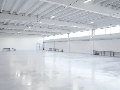 Industrial Hangar Hall Interior 6b  Low-poly 3D model