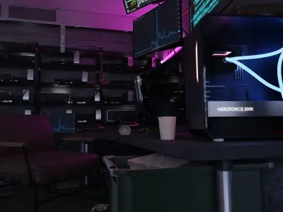 Cyberpunk Apartment Scene - The Miner 3D model