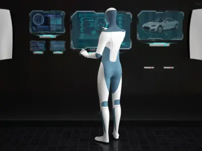  Robotic Humanoid Rigged 