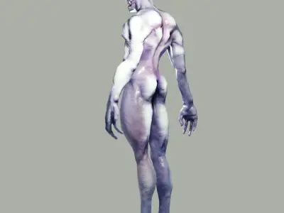 Slimy Alien Low-poly 3D model