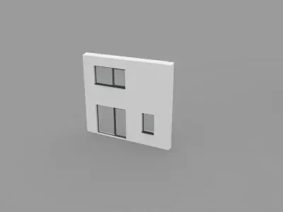 Window set house Free 3D model