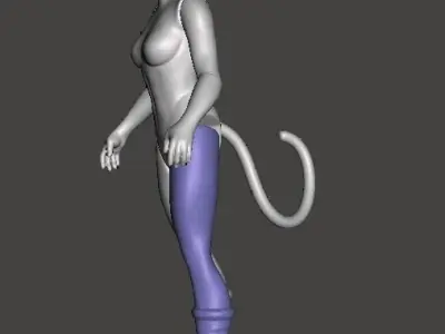 STL File 3D Super Powers Cat Woman 3D print model 3D print model