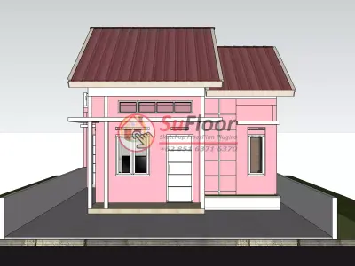 House 8x18m code 514 - Sketchup 3D model 3D model 3D model