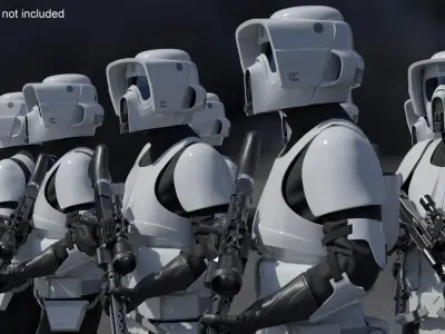  Star Wars White Trooper Loadout Standing Guard Position 