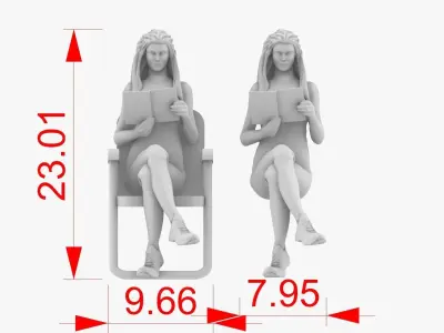 Woman reading 3D print model