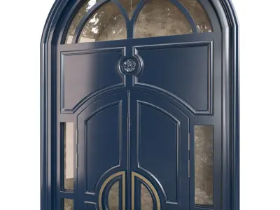 Entrance classic door 58 3D model