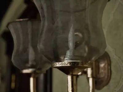 Wall Lamp Low-poly 3D model