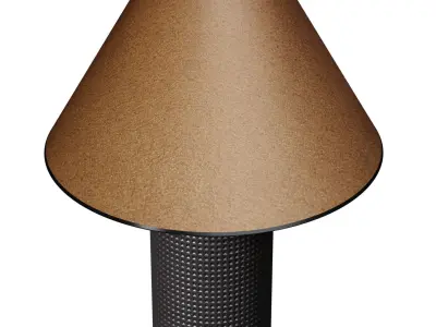 Juliette Modern Fluted Nightstand Art Deco Table Lamp Modern  3D model