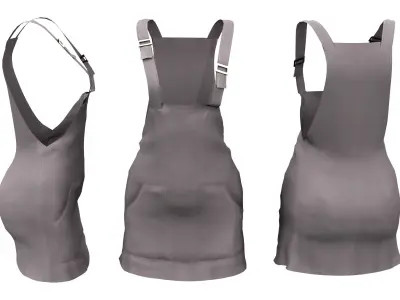 Dungaree Dress Low-poly 3D model