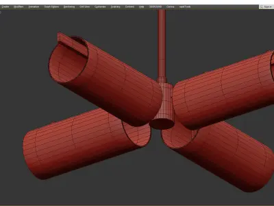 Mitzi Ariel Chandelier Low-poly 3D model