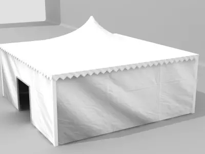 Ceremony Tent 10x10 meter Low-poly 3D model