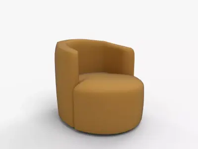 Rue Swivel Chair Citronella Velvet 3D model
