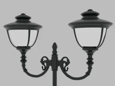 Street light Low-poly 3D model