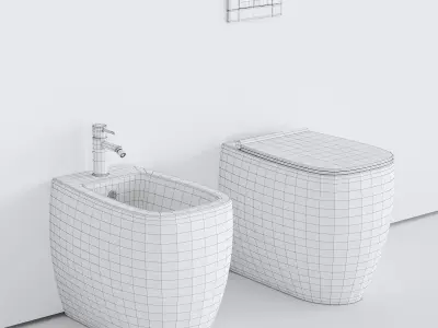 Alice Ceramica Nur WC Low-poly 3D model