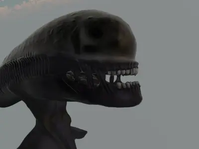 xenomorph head sculpt 3D model