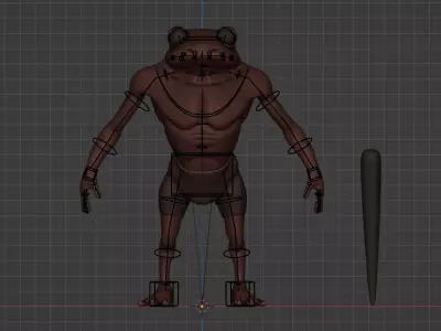 Frogman - Volcanic Forgemaster Game Ready Fully Rigged Low-poly 3D model