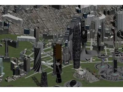 Future Sci Fi City 3D model