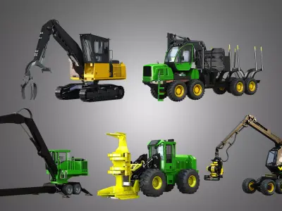 Forest Machines  5 in 1 3D Model Pack