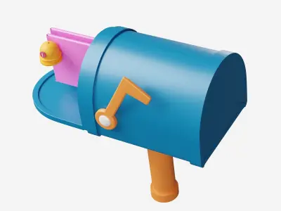 Mail Box 3D Icon Illustration Low-poly 3D model