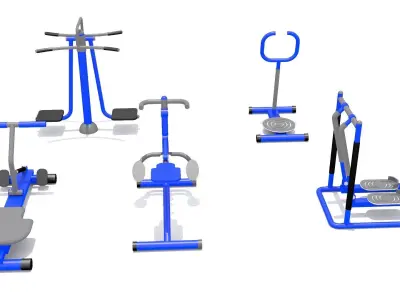 Kid Play Fitness Low-poly 3D model shop