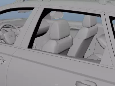High Detail Allroad Wagon Car 3D Model Interior Exterior 3D model