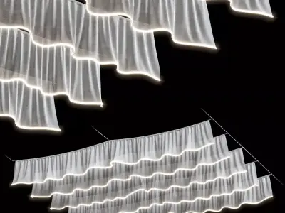 Curtain for a canopy 3D model