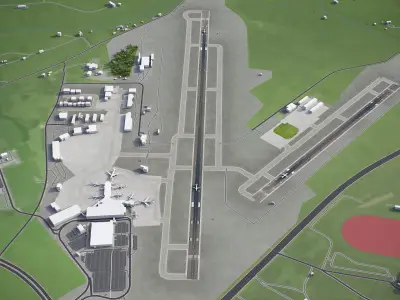 Lexington Airport Low-poly 3D model