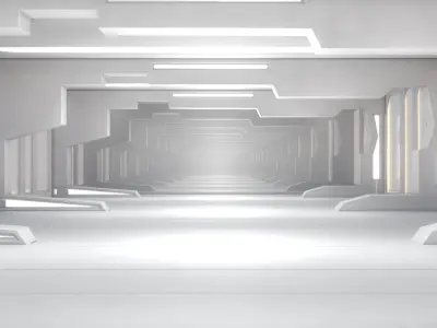 Sci Fi Tunnel 3D model 29
