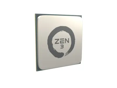 AMD AM4 Zen 3 CPU V1 001 3D model