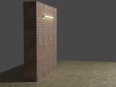 Tube Light Low-poly 3D model